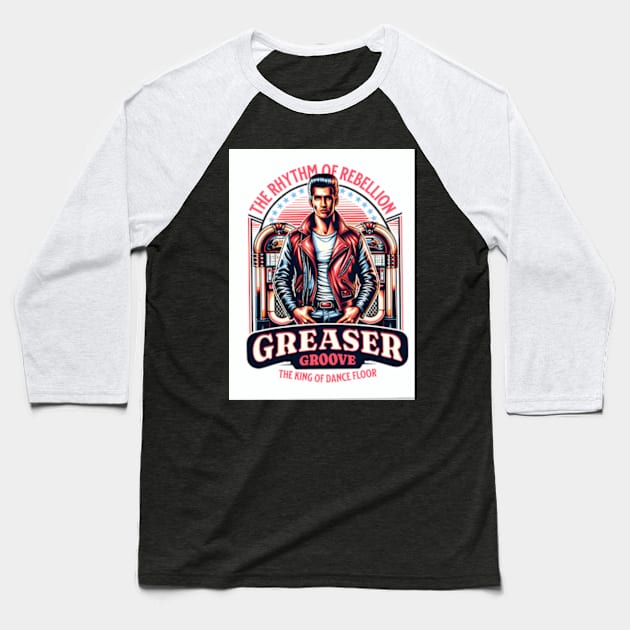 Greaser Groove Baseball T-Shirt by binchudala